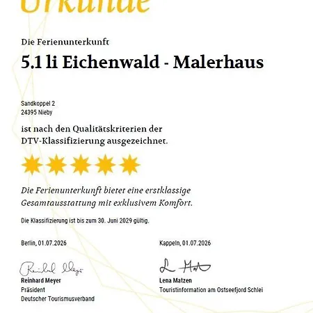 Tatil Evi Reetdorf Geltinger Birk Malerhaus Eichenwald